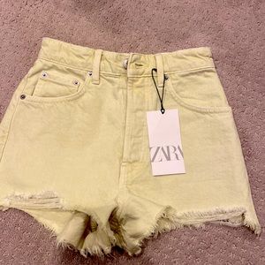 Zara high waisted jean shorts